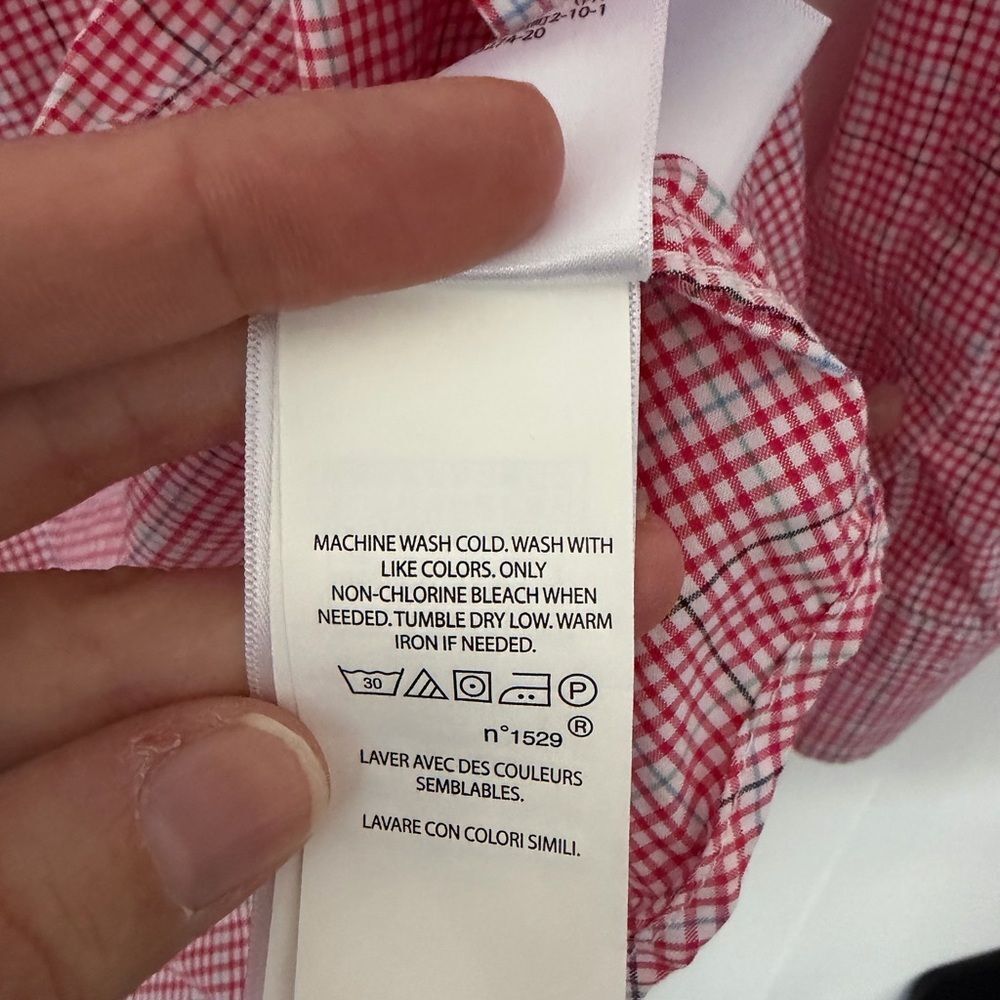 Ralph Lauren kids Red Plaid Button Down Shirt size small - Picture 5 of 6